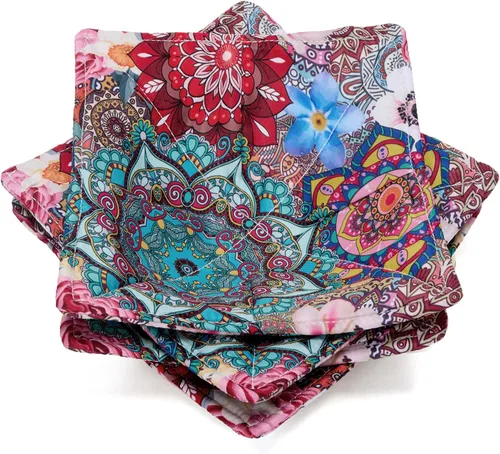Vista 9 de Cunhill 4 Piezas Soportes Acogedores de Algodón para Tazones de Microondas para Comida Caliente Almohadillas Calientes Agarraderas para Tazones