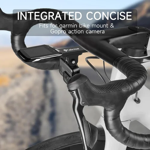 Vista 6 de Soporte para computadora de bicicleta, soportes delanteros para bicicletas de carretera, manillar integrado, montaje combinado de computadora
