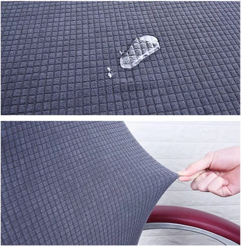 Vista 2 de Fundas de tela elástica de poliéster para silla de oficina, funda moderna de elastano para silla de computadora, fácil de lavar, extraíble, respaldo