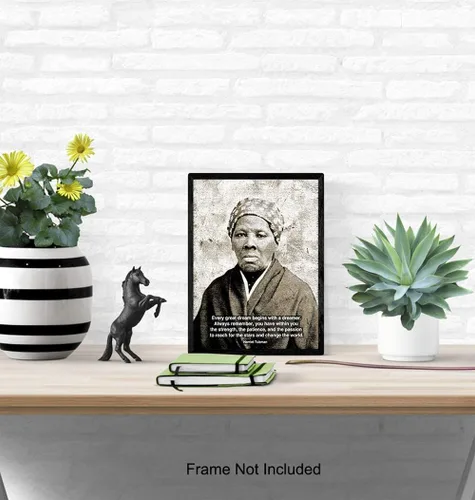 Vista 4 de Impresión artística negra de derechos civiles afroamericanos, cita motivacional de Harriet Tubman, decoración del hogar u oficina, regalo inspirador