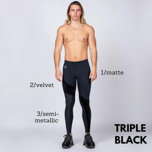 Vista 2 de Kapow Meggings Supreme Range - Leggings deportivos de lujo de compresión para hombre, ropa deportiva de moda para yoga y gimnasio con bolsillos
