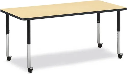 Vista 10 de Jonti-Craft Berries 6478JCM180 - Mesa de actividades rectangular, altura M (20-31 pulgadas de altura ajustable, móvil), 24 x 36 pulgadas