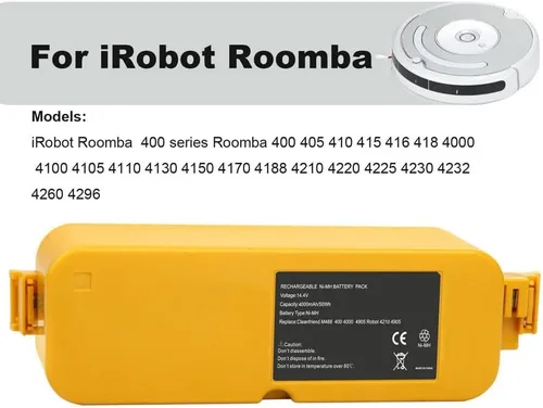 Vista 3 de Batería de repuesto Ni-MH de 14.4V 4000mAh para Irobot-Roomba 400 serie Roomba 400 405 410 415 416 418 4000 4100 4105 4110 4130 4150 4170 4188