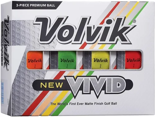 Vista 6 de Volvik Paquete de 3 pelotas de golf con acabado mate de alta calidad Vivid