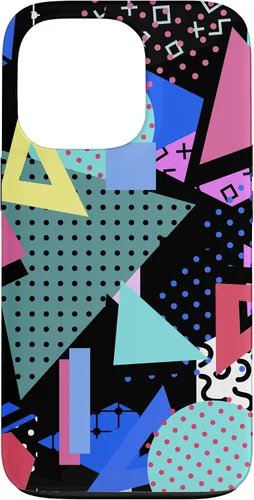 Vista 10 de 80s Geometric Memphis Pattern Vintage 1980s 90s Phone Cover Case for iPhone 17