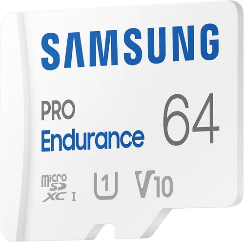Vista 2 de Samsung PRO Endurance 64GB microSDXC UHS-I U1 100MB/s Tarjeta de memoria de monitoreo de video con adaptador (MB-MJ64KA)