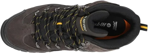 Vista 4 de HI-TEC Black Rock WP Mid - Botas de senderismo impermeables para hombre, ligeras, transpirables, para mochileros y senderos
