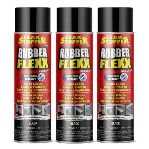 Vista 9 de Leak Stopper Rubber Flexx - Spray de reparación y sellador impermeable - Punta y pulverización para sellar grietas, agujeros, fugas, corrosión y más