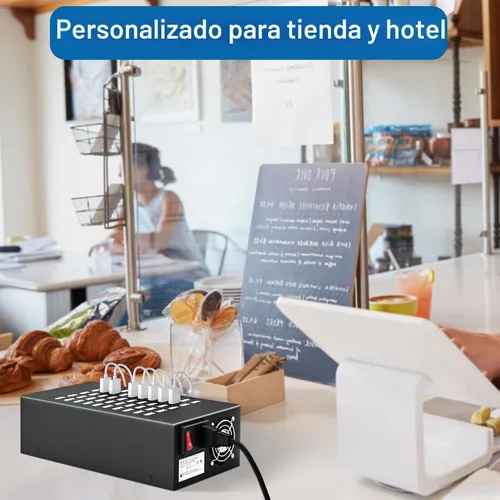 Vista 6 de Estación de carga USB de 50 puertos de 200 vatios (40 A), cargador rápido USB con protección inteligente, múltiples cargadores de escritorio USB