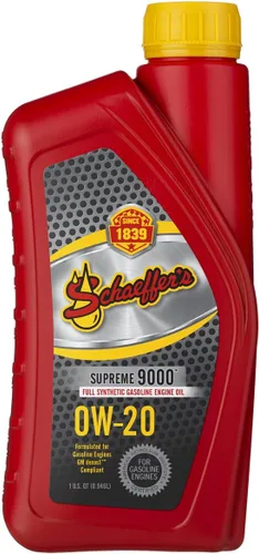 Vista 4 de Schaeffer Manufacturing Co. 9004-012S Supreme 9000 Aceite para motor completamente sintético de gasolina 5W-20, Botella de 1 cuarto de galón