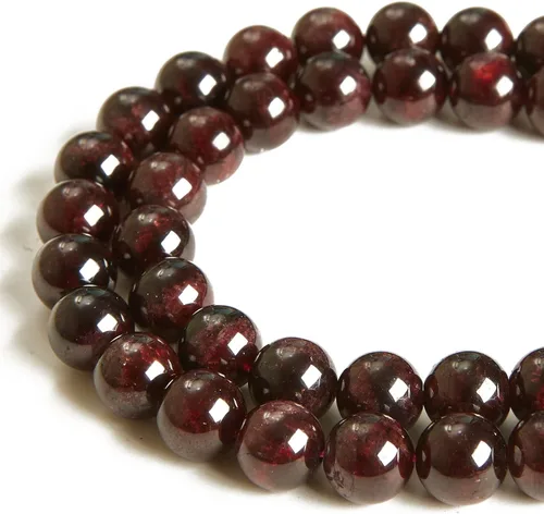 Vista 24 de 60 piezas de cuentas de aguamarina natural de 6 mm, cuentas de piedras preciosas redondas sueltas para hacer joyas