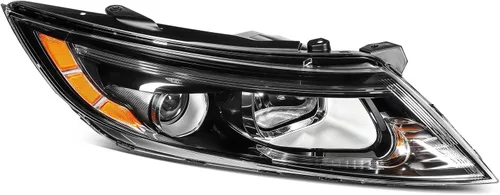 Vista 6 de Faro Transparente Lente Carcasa Negra para Kia Optima SXL 2013