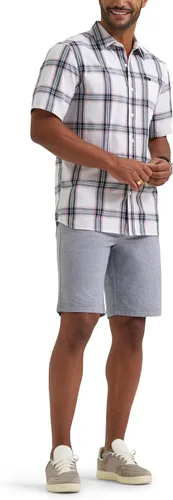 Vista 6 de Lee Pantalón corto de frente plana Extreme Motion para hombre Big & Tall Academia Chambray