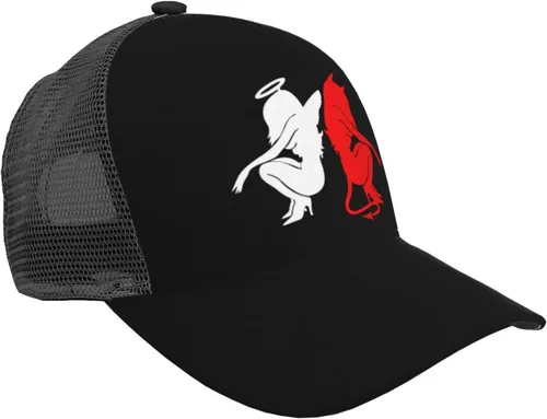 Vista 2 de Devil Gemini Angel Demon Men's and Women's Mesh Hat Baseball Hat Sandwich Hat All Seasons Baseball Cap