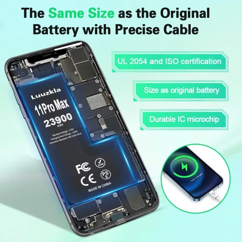 Vista 4 de Batería de 23900 mAh (nueva actualización) compatible con iPhone 11 PRO MAX, batería de repuesto de gran capacidad compatible con iPhone 11 PRO MAX