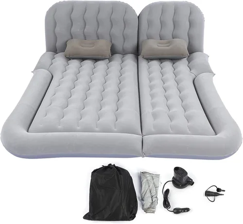 Vista 8 de Inflatable SUV Air Mattress with Electric Pump (Gray)