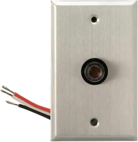 Vista 4 de Woods 59409WD - Placa de pared y control de luz de poste con cable para exteriores, acabado metálico, plateado (paquete de 6)