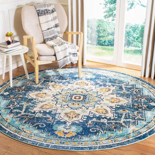Vista 49 de Safavieh MAD473E - Tapete con diseño de medallón desgastado, bohemio elegante, colección Madison, no suelta pelos, fácil de cuidar, alto tránsito
