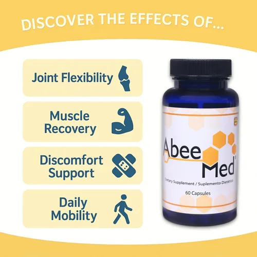 Vista 3 de AbeeMed Bee Venom Cápsulas – Suplemento natural de apitoxina con miel de manuka – Inflamación y apoyo a la movilidad, molestias articulares