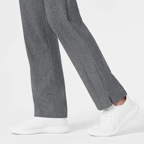 Vista 8 de WonderWink pantalones de cargo de frente plana para mujer Gris carbón jaspeado