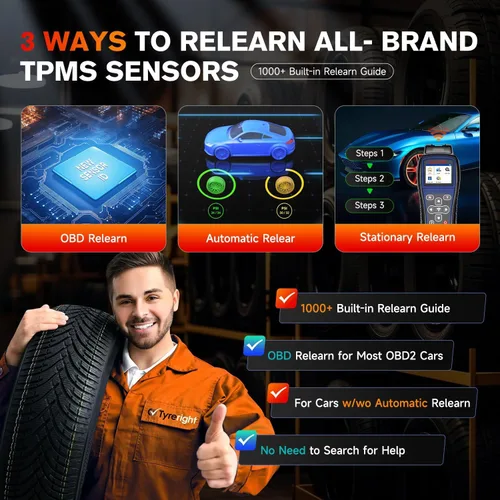 Vista 5 de Autel MaxiTPMS TS501 PRO TPMS Herramienta de programación, 2026 igual que TS508 Up of TS501 TS408S, Program Autel MX-Sensor 315/433MHz, Relearn