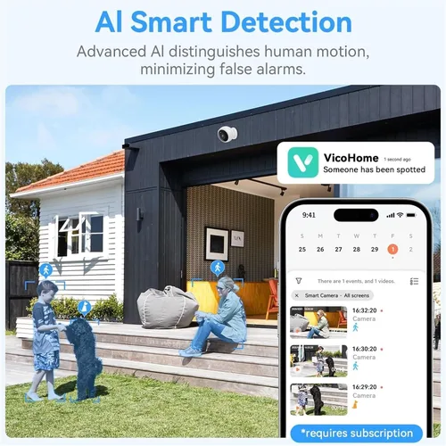 Vista 5 de Cámara IP de seguridad al aire libre WiFi con batería TYPE-C