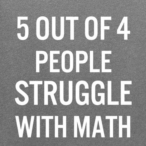 Vista 3 de Pop Threads 5 de 4 People Struggle with Math - Camiseta divertida con gráficos retro para hombre