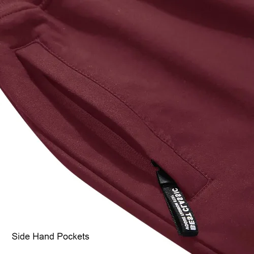 Vista 4 de Cotrasen Pantalones cortos capri de 34 para hombre por debajo de la rodilla, pantalones cortos largos capri con bolsillos con cremallera