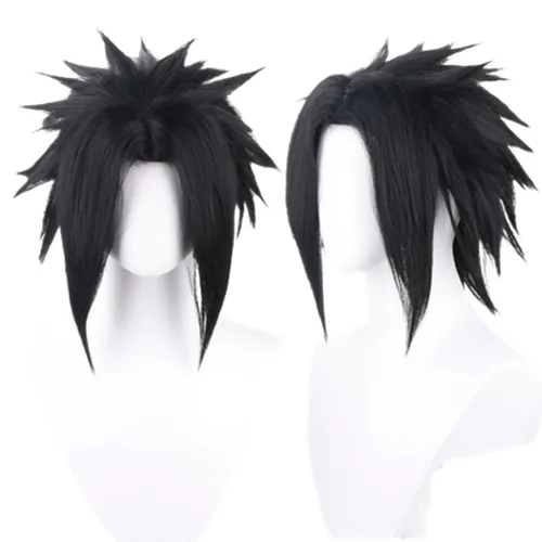 Vista 11 de COSPLAZA Peluca de cosplay de niña larga y recta azul profundo de pelo completo de anime
