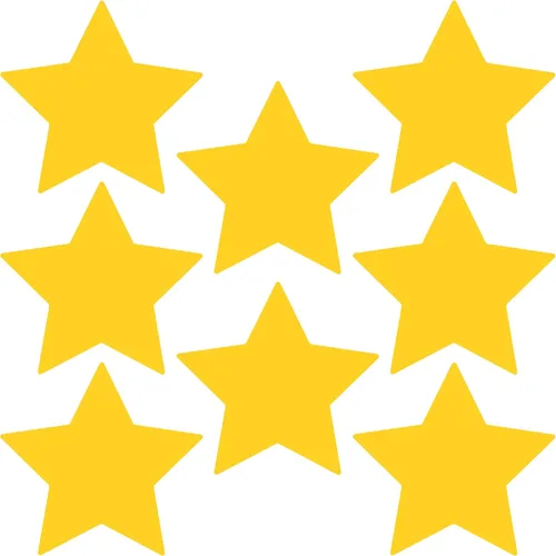 Vista 58 de LiteMark Calcomanías de vinilo mate extraíbles con diseño de estrella Blanco