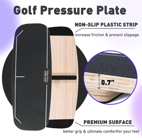 Vista 3 de Placa de presión de golf, ayuda de entrenamiento de golf para práctica en interiores, tabla de equilibrio de cambio de peso, entrenador de swing