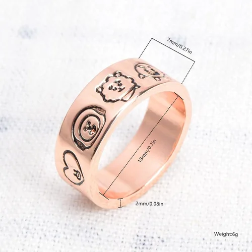 Vista 5 de Mshion Juego de anillos, anillos para mujeres y hombres, anillos geniales con cadena de acero inoxidable, regalos navideños, Metal no precioso., Sin