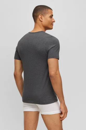 Vista 3 de BOSS Paquete de 3 camisetas de algodón bordadas con logotipo para hombre
