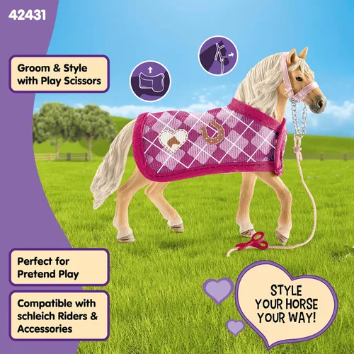 Vista 4 de Schleich Horse Club, juguetes de caballo para niñas y niños, set de creación de moda de caballo de Sofia para niñas y niños de 5 años en adelante