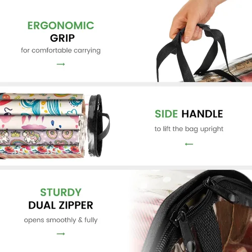 Vista 4 de ZOBER - Bolsa de almacenamiento para papel de regalo de Navidad