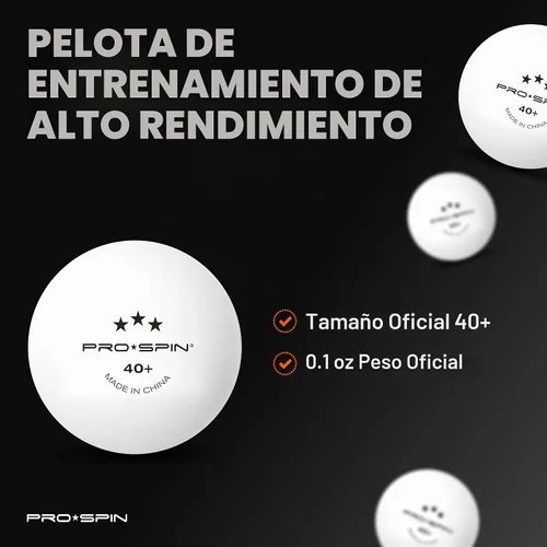 Vista 7 de PRO-SPIN Palas de Ping Pong - Set de alto rendimiento con raquetas de tenis de mesa premium, pelotas de ping pong de 3 estrellas, estuche
