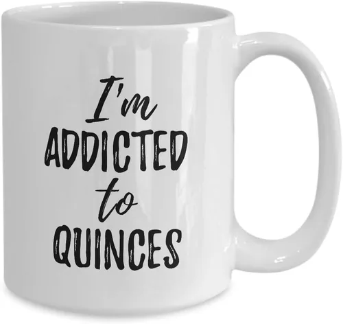 Vista 2 de I'm Addicted To Quinces Mug Funny Food Lover Gift Coffee Tea Cup Large 15 oz