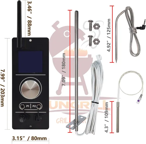 Vista 8 de Kit de controlador PID WiFi inteligente para parrillas Camp Chef Gen 2 de ajuste retro, juego completo con controlador WiFi, encendedor, RTD y 2