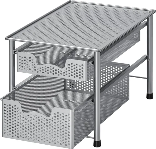 Vista 13 de Simple Houseware - Cajón organizador de cesta de gabinete apilable, rosa