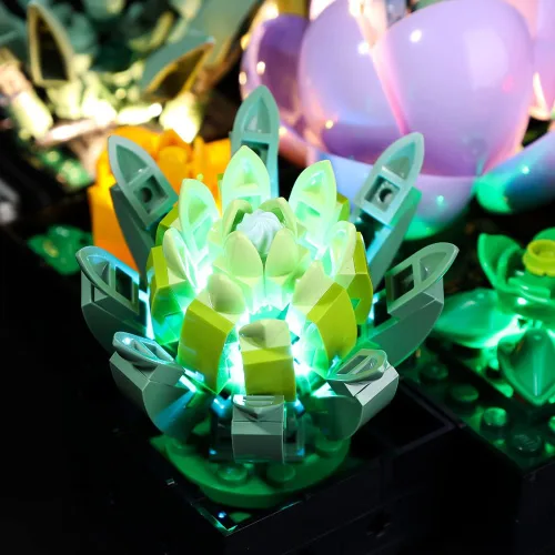 Vista 7 de Kyglaring Kit de iluminación LED para Lego Succulents 10309 - Juego de construcción de modelos, moderno, multicolor, interior, control remoto