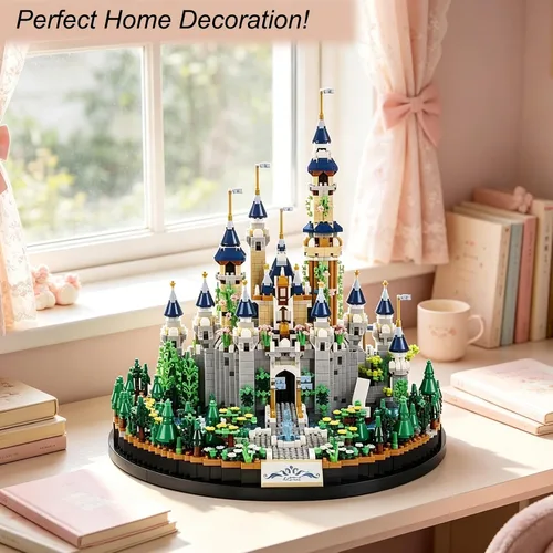 Vista 5 de Princess Castle - Juego de micro construcción para adultos, kit de modelo de colección de construcción de arquitectura (no compatible con Lego)