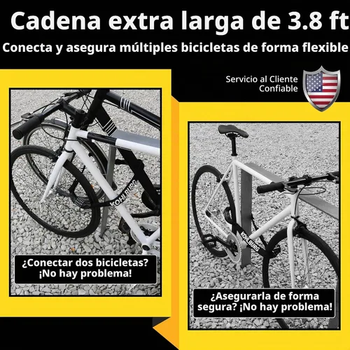 Vista 3 de KOHLBURG Candado de bicicleta de combinación extra largo - Candado