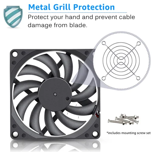 Vista 4 de GDSTIME Ultra delgado 3.150 in x 3.150 in x 0.394 in 12V PC sin escobillas DC ventilador de enfriamiento 2pin para impresora 3D fuente