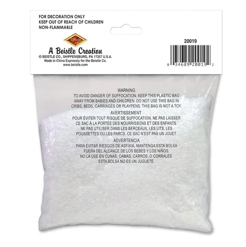 Vista 4 de Beistle Sparkling Snow, 2 onzas, blanco