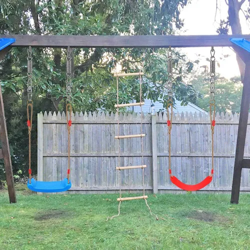 Vista 4 de Kit para colgar silla de hamaca, accesorios de resorte oscilante, gancho giratorio de suspensión resistente para silla colgante, asiento mecedor