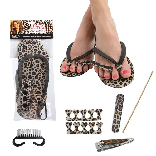 Vista 9 de ForPro Professional Collection Diva Pedi-Pack, kit de pedicura de moda de 6 piezas para adultos, ideal para uso en casa o salón, accesorio perfecto
