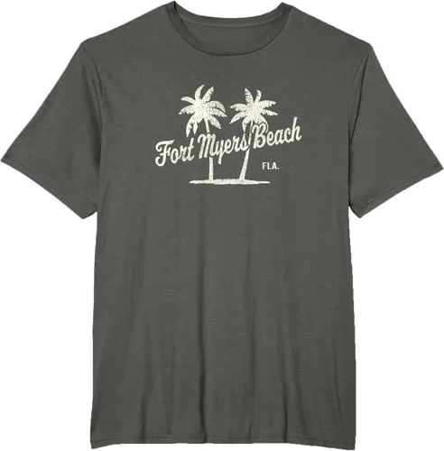 Vista 7 de Fort Myers Beach Florida Vintage 70s Palm Trees Graphic T-Shirt
