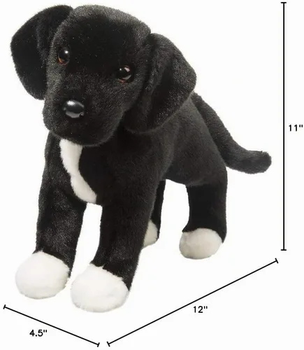 Vista 2 de Douglas Twister Black Lab/Pit Bull Mix - Animal de peluche 16 pulgadas de largo