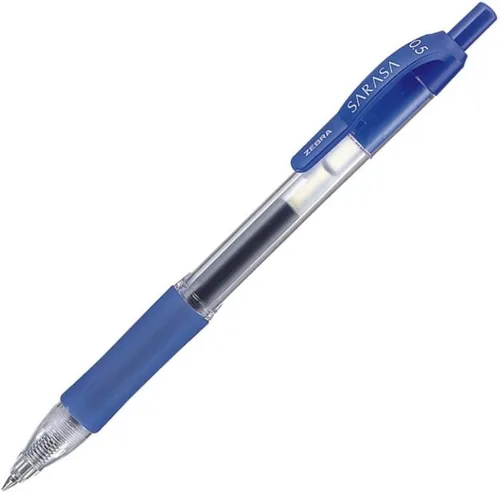 Vista 7 de ZEBRA B-JJ3-BK Bolígrafo de gel, Sarasa, 0.5, negro, 10 bolígrafos