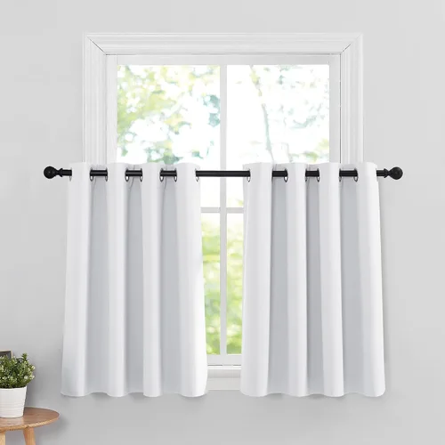 Vista 63 de RYB HOME - Cortinas para armario de 36 pulgadas, cortinas para oscurecer la habitación con ojales resistentes a la oxidación, cortinas de Aqua
